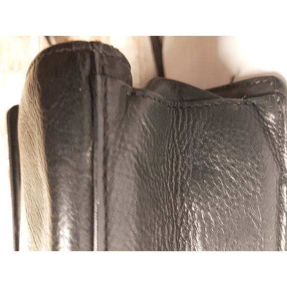 Fossil Black Leather Travel Crossbody Purse Handbag - Picture 12 of 16